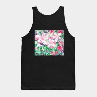 Joyful White Flowers by Jan Marvin Tank Top